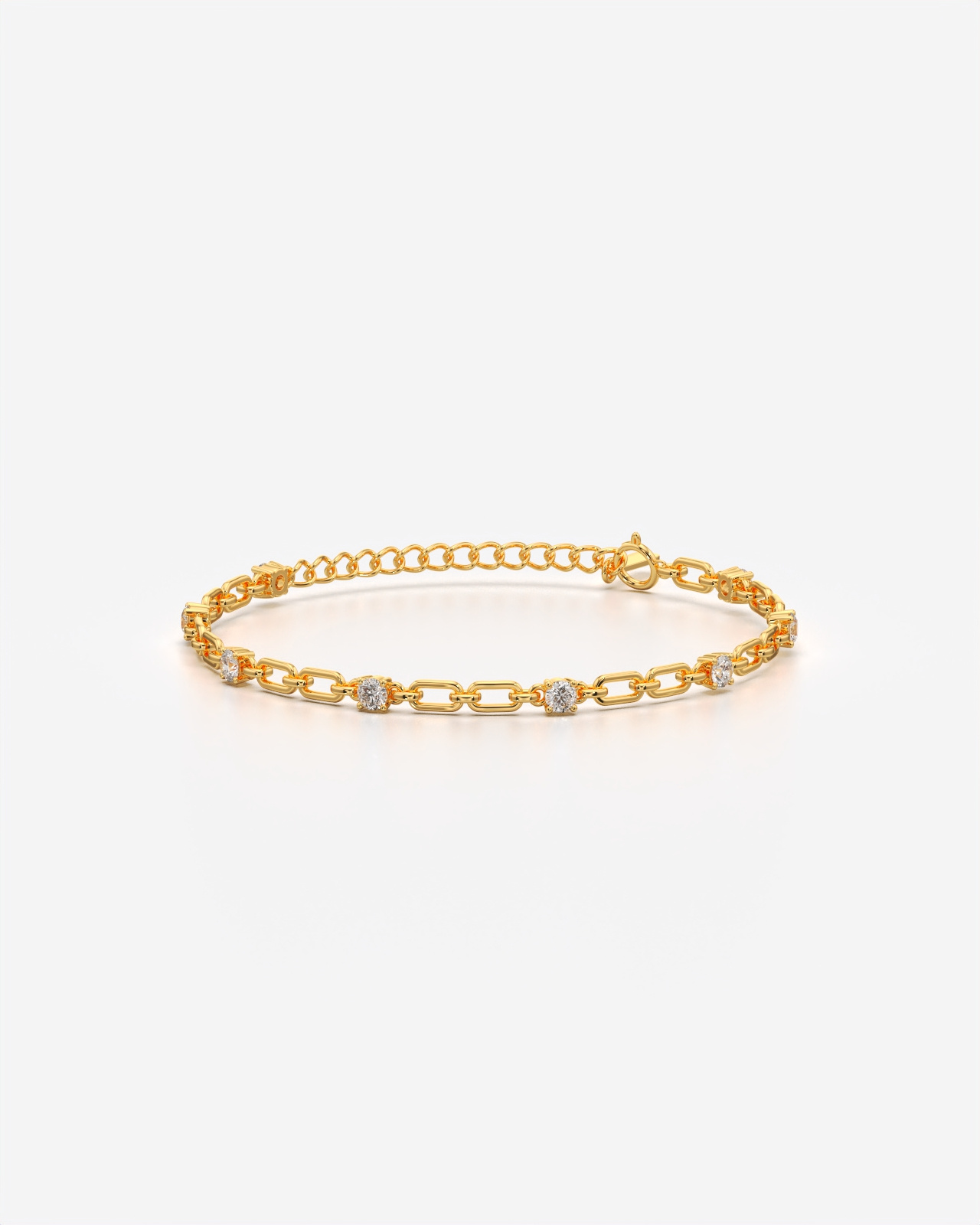 Sparkling Crystal Link Chain Bracelet