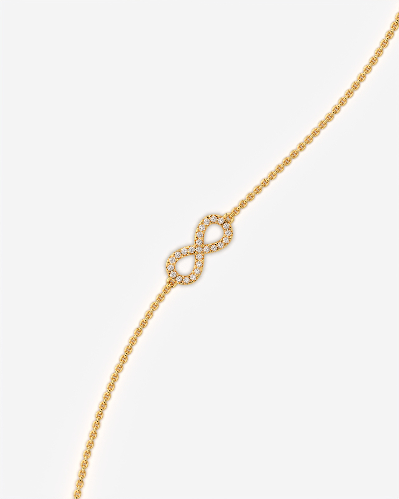 Infinity Symbol Crystal Chain Bracelet | thefinebox