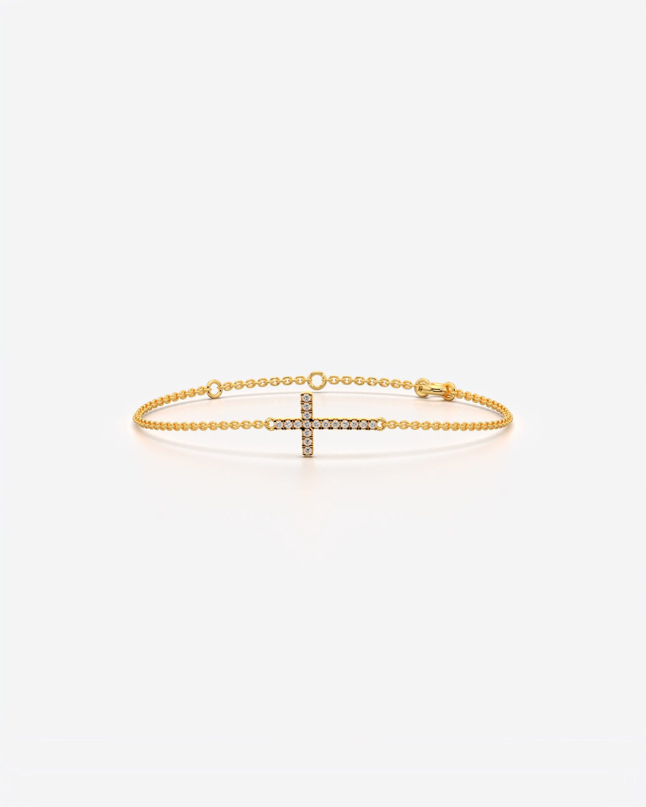 Crystal Cross Chain Bracelet